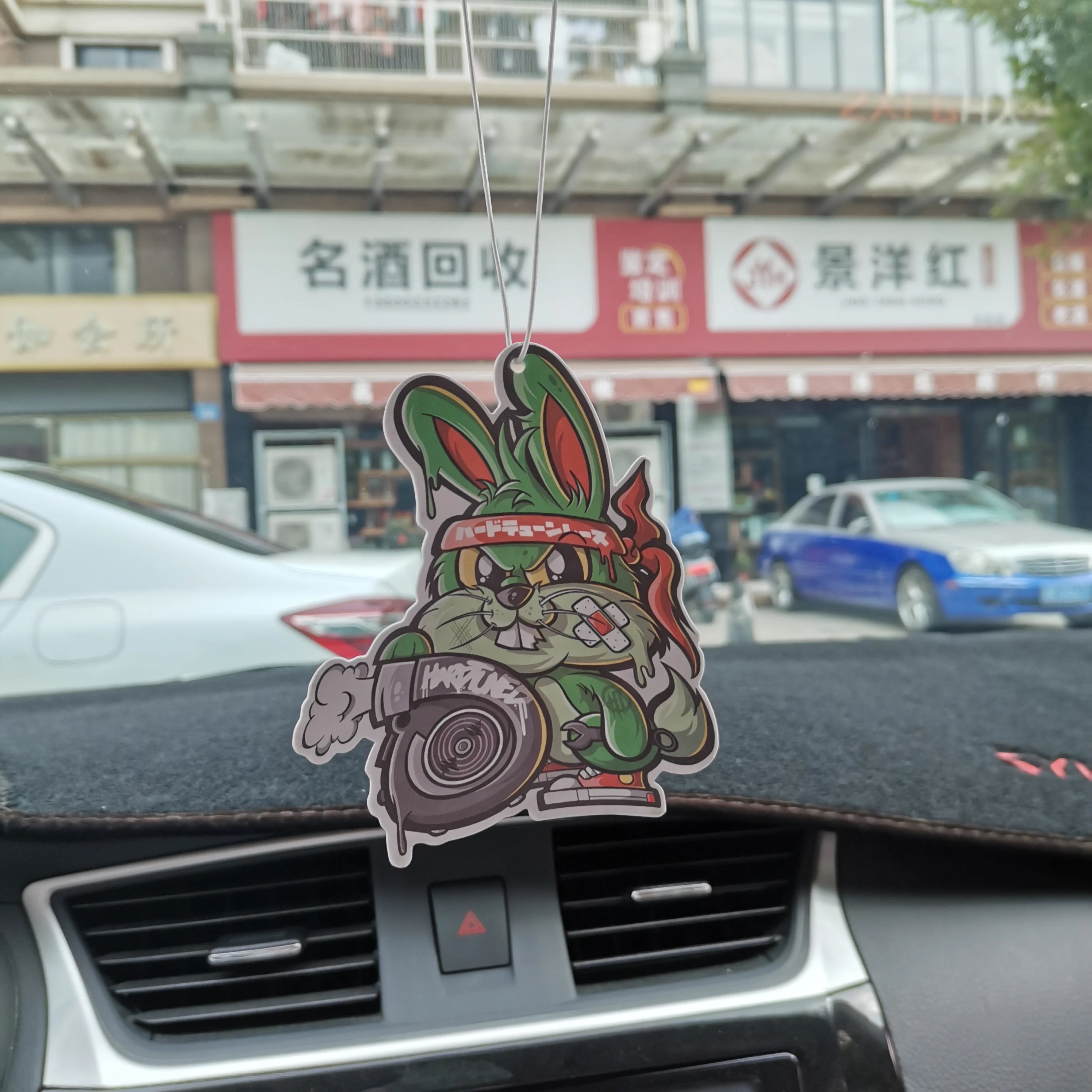 New JDM Car Air Freshener Sexy Tire Girl Hanging Pendant Rearview Mirror Perfume Turbo Brake Disc Shock Absorber Fragrance Anime