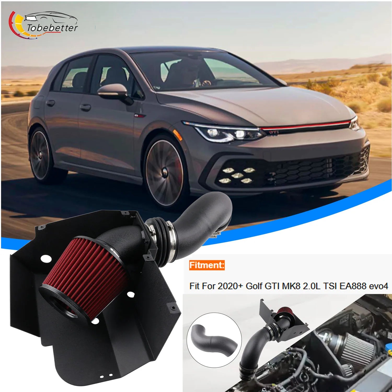 turbo Cold Air Intake System for 245hp 2.0Tsi EA888 EVO4 gen4 2022 VW MK8 Golf GTI 8Y Audi A3