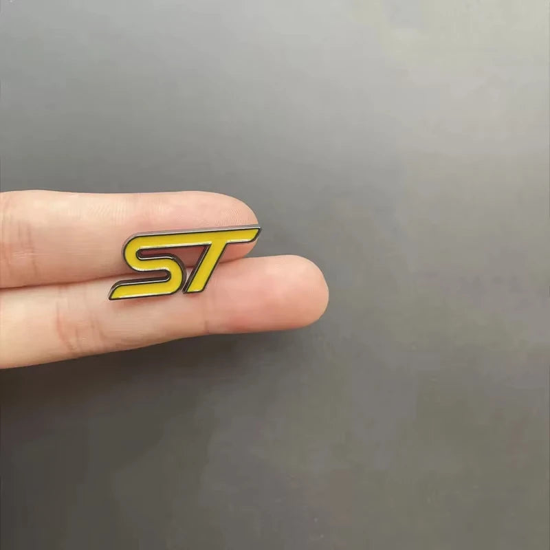 3D Metal ST Logo Car Steering Wheel Emblem Sticker for Ford Focus 2 3 K2 MK3 MK7 Kuga Puma Explorer Edge Fiesta ST Accessories