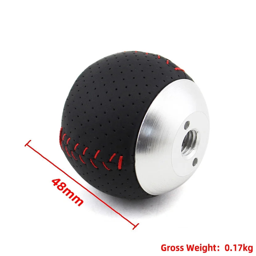 JDM Mu Gen RR 5/6 Speed Leather Gear Shift Knob for HONDA CRZ Type R Civic FA5 FG2 SI BLACK&SILVER
