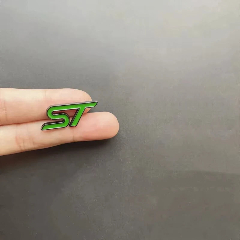 3D Metal ST Logo Car Steering Wheel Emblem Sticker for Ford Focus 2 3 K2 MK3 MK7 Kuga Puma Explorer Edge Fiesta ST Accessories