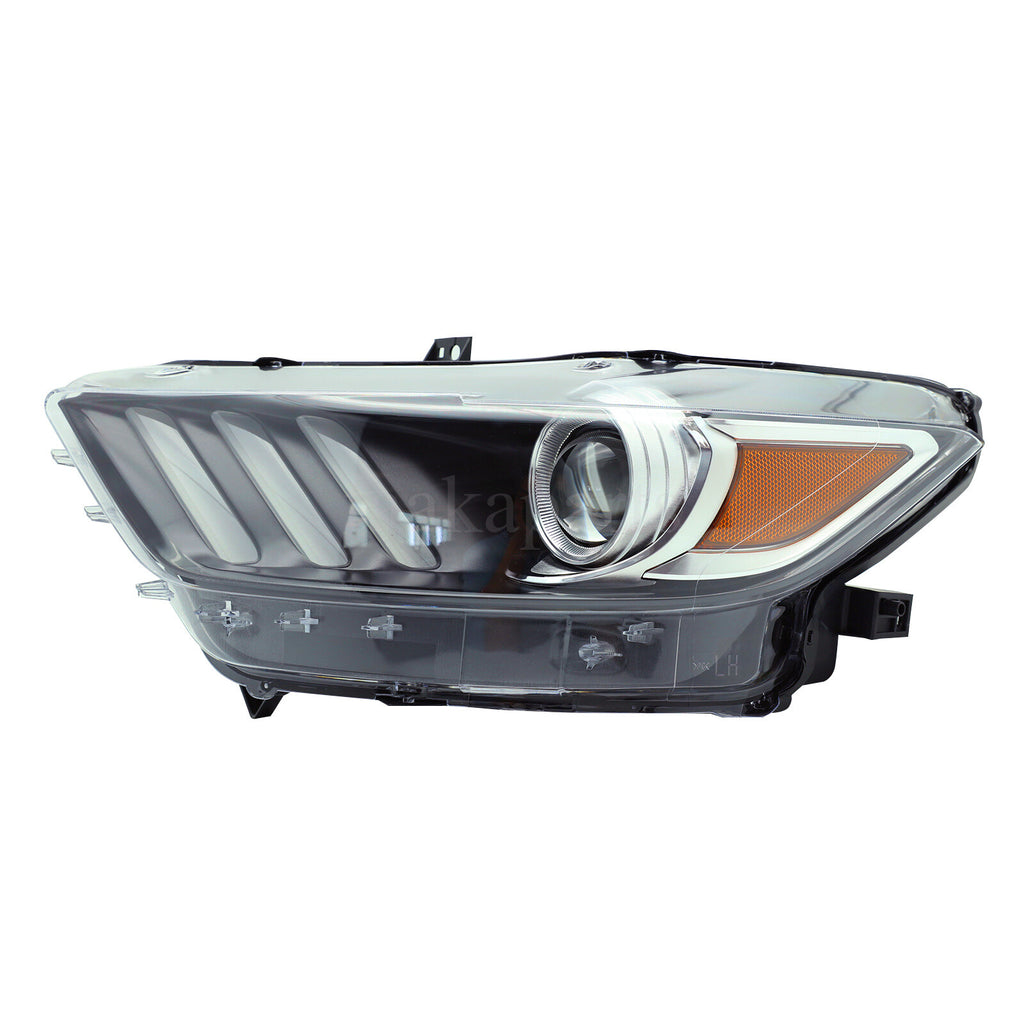 Front Left Headlight Hid/Xenon for 2015 2016 2017 Ford Mustang Driver W/LED DRL