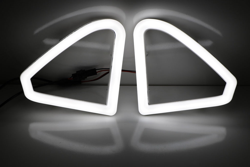 Add-On White LED Front Grille Mount Accent Daytime Lights for 15-17 Ford Mustang