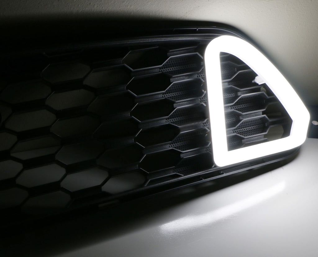 Add-On White LED Front Grille Mount Accent Daytime Lights for 15-17 Ford Mustang