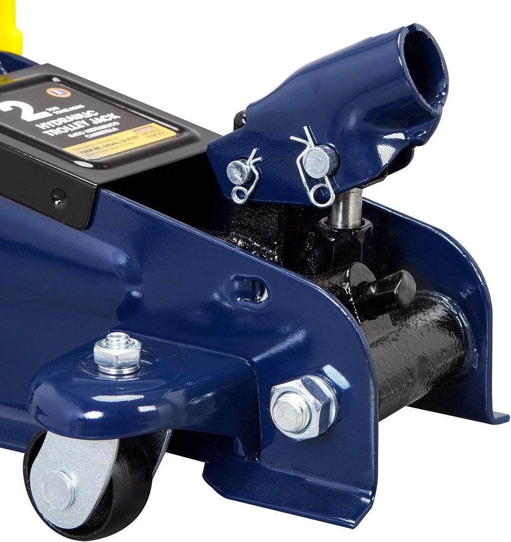 AT82001UR  Hydraulic Trolley Service/Floor Jack Combo with 2 Jack Stands, 2 Ton (4,000 Lb), Blue