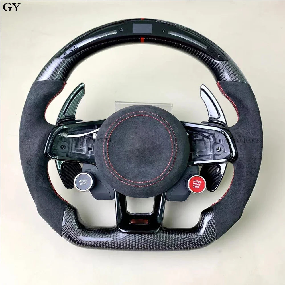 Fit for Volkswagen VW LED Carbon Fiber Steering Wheel GTI GTD Golf 7 MK7 Mk7.5 Scirocco Polo GTS R Line Customized Racing Wheel