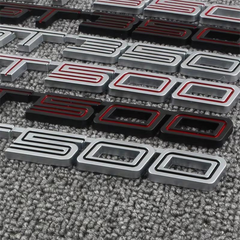 3D Metal Car Sticker GT Trunk Fender Logo Decals for Ford Mustang Shelby GT GT350 GT500 Badge Emblems Parts Accessories
