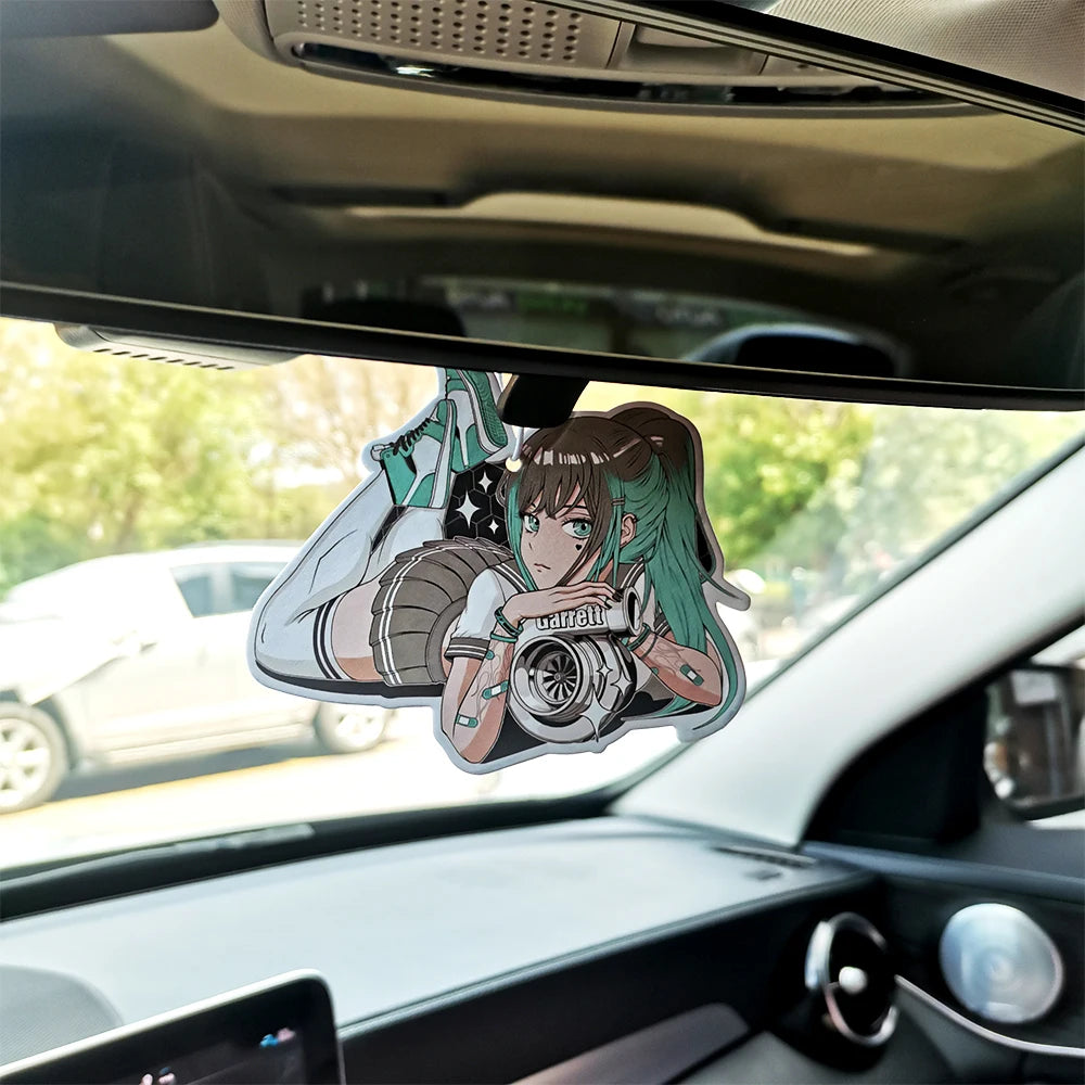 New JDM Car Air Freshener Hanging Rear View Solid Paper Diffuser Interior Accessories Auto Mirror Fragrance Pendant for Turbo