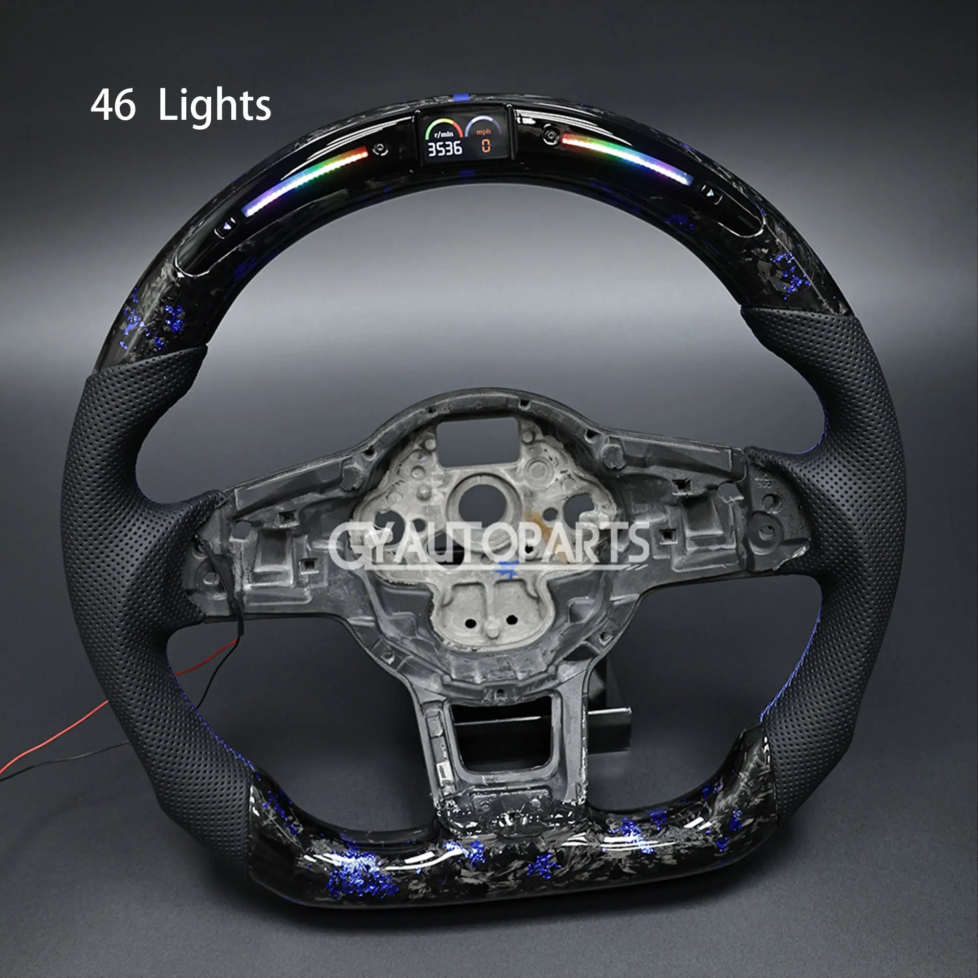 Fit for Volkswagen VW LED Carbon Fiber Steering Wheel GTI GTD Golf 7 MK7 Mk7.5 Scirocco Polo GTS R Line Customized Racing Wheel