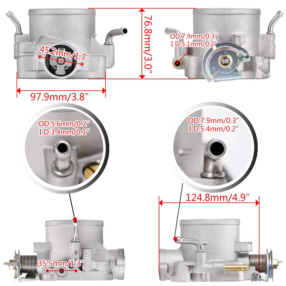 Aluminum Silver Intake Manifold 70Mm Throttle Body for Honda B16 B18 D16 F22 B20 D/B/H/F EG EK H22 6959