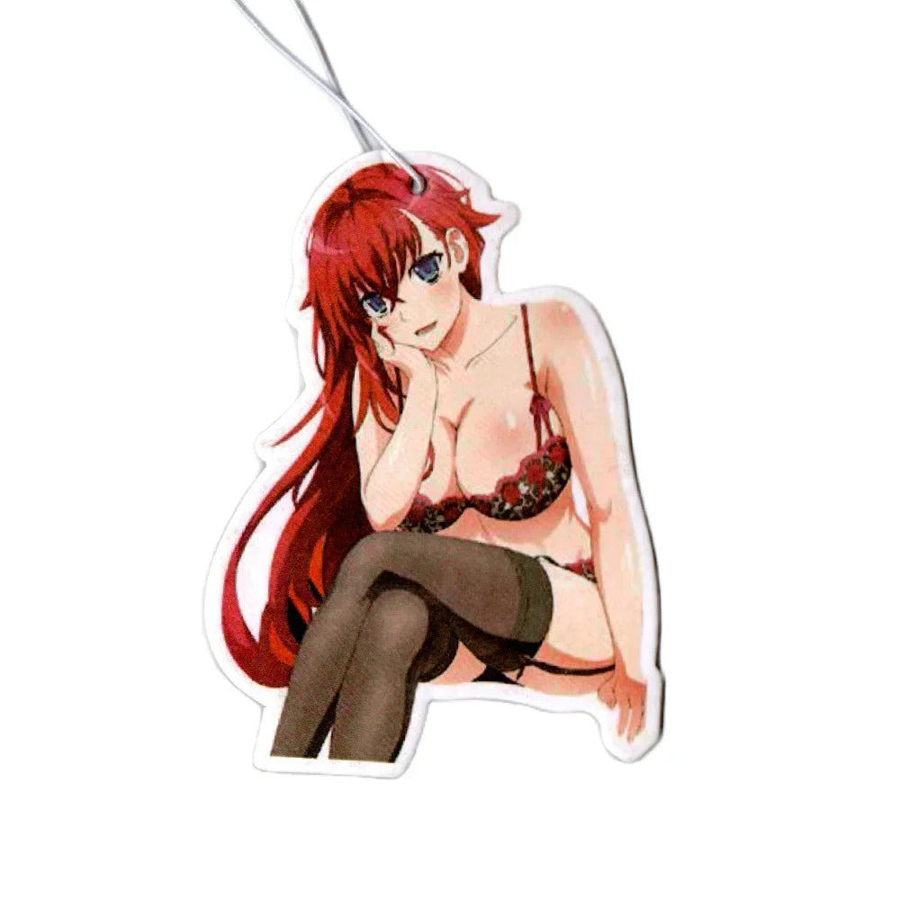 New Car Air Freshener Sexy Anime Girl Hanging Rearview Mirror Perfume Turbo Brake Disc Absorber Solid Paper JDM Accessories