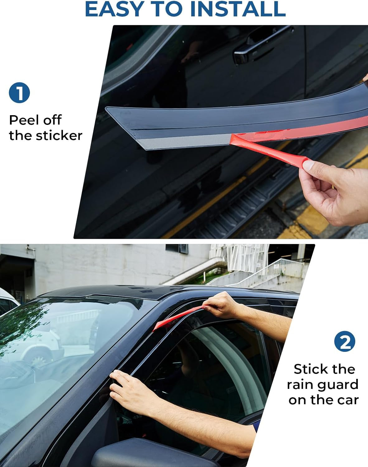 Low Profile Vent Visors for 2015-2024 Ford F150 & Raptor Crew Cab