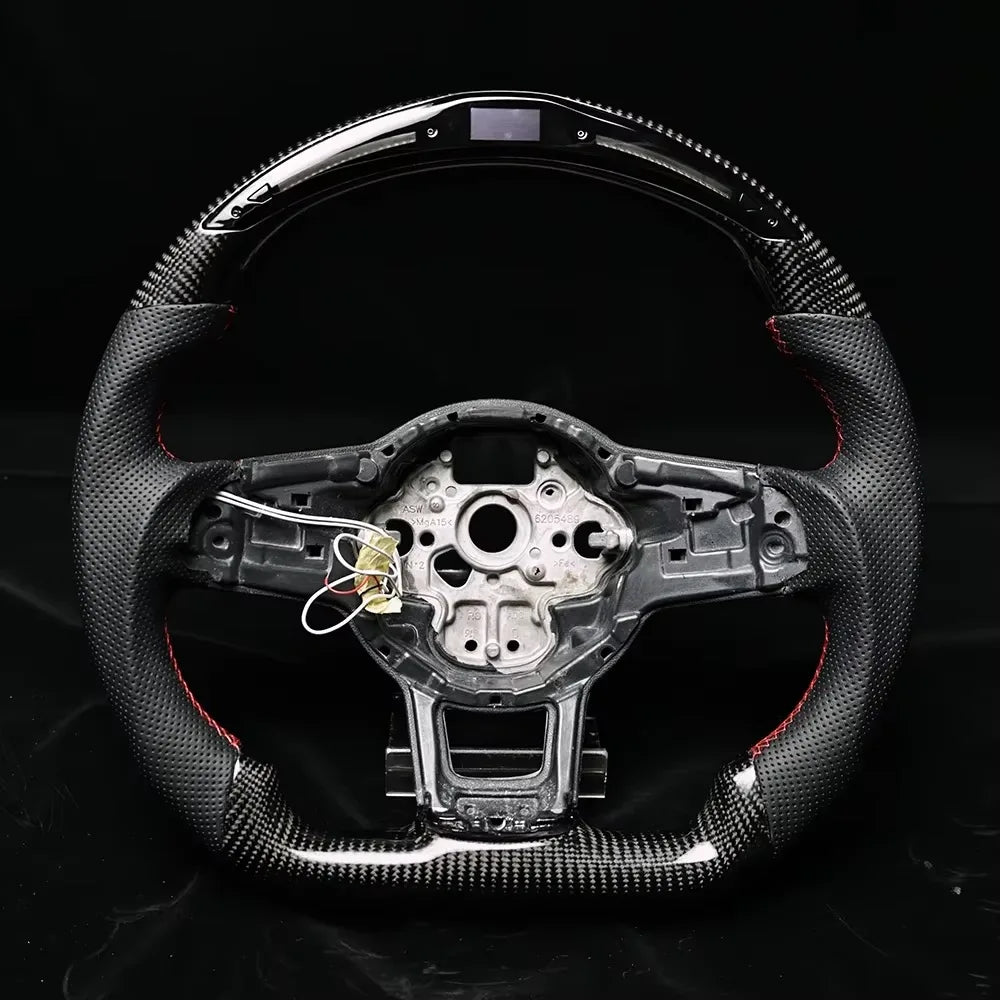Fit for Volkswagen VW LED Carbon Fiber Steering Wheel GTI GTD Golf 7 MK7 Mk7.5 Scirocco Polo GTS R Line Customized Racing Wheel