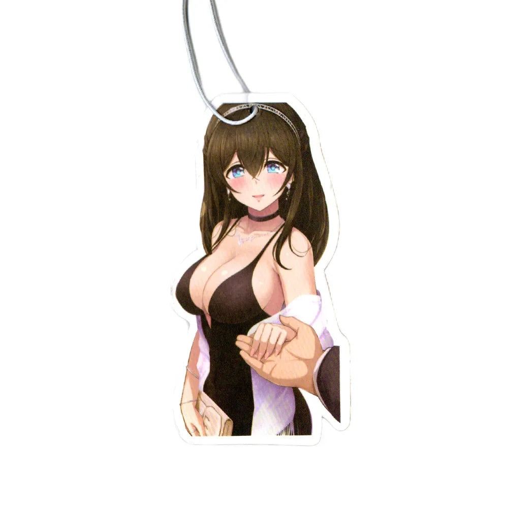 New Car Air Freshener Sexy Anime Girl Hanging Rearview Mirror Perfume Turbo Brake Disc Absorber Solid Paper JDM Accessories