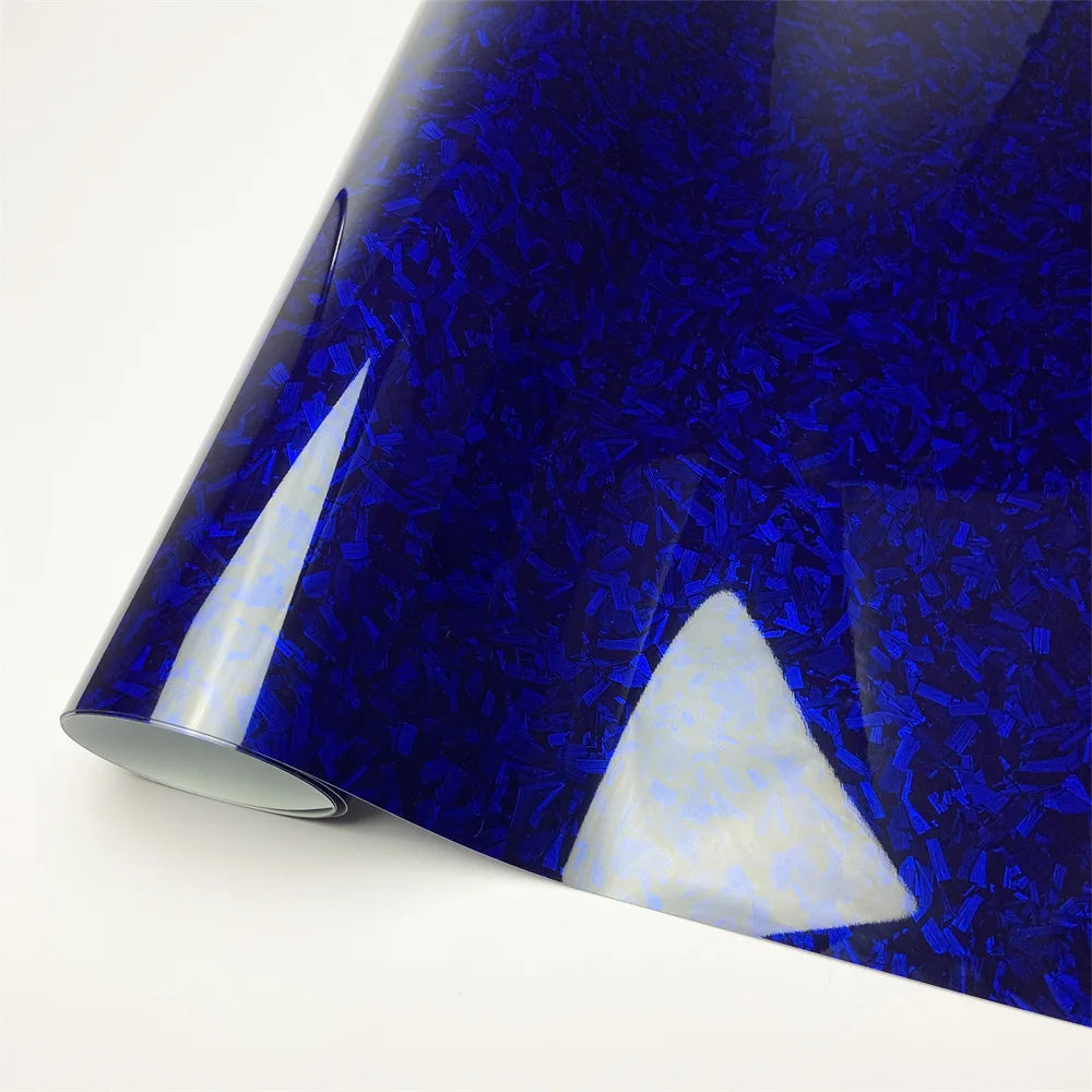 Glossy Laser Forged Carbon Fiber Vinyl Wrap Self Adhesive Car Sticker Waterproof Auto Glossy Vinyl Carbon Film for Car Decal