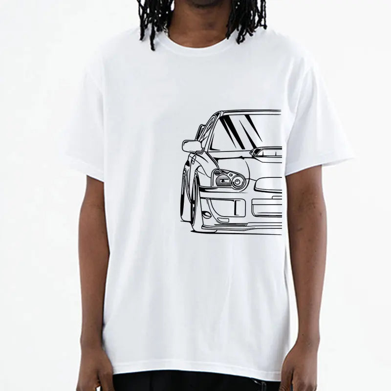 Fashion Hot Salejapanese Classic Car Wrx Sti JDM TUNER CAR APPAREL TURBO SUBIE IMPREZZA AUTOMOTIVE T-SHIRT Cotton O Neck Top Tee
