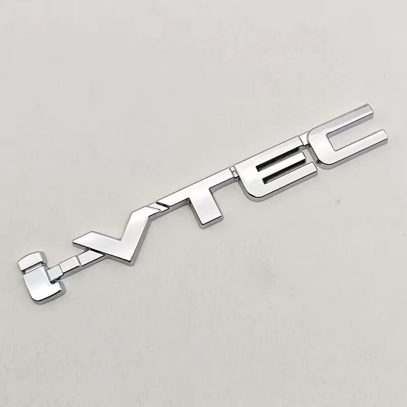 Car Accessories Styling Logo I-Vtec Badge Metal Fender Side Emblem Decals for Honda Civic Si Type R Accord CRV Acura TSX RSX Fit