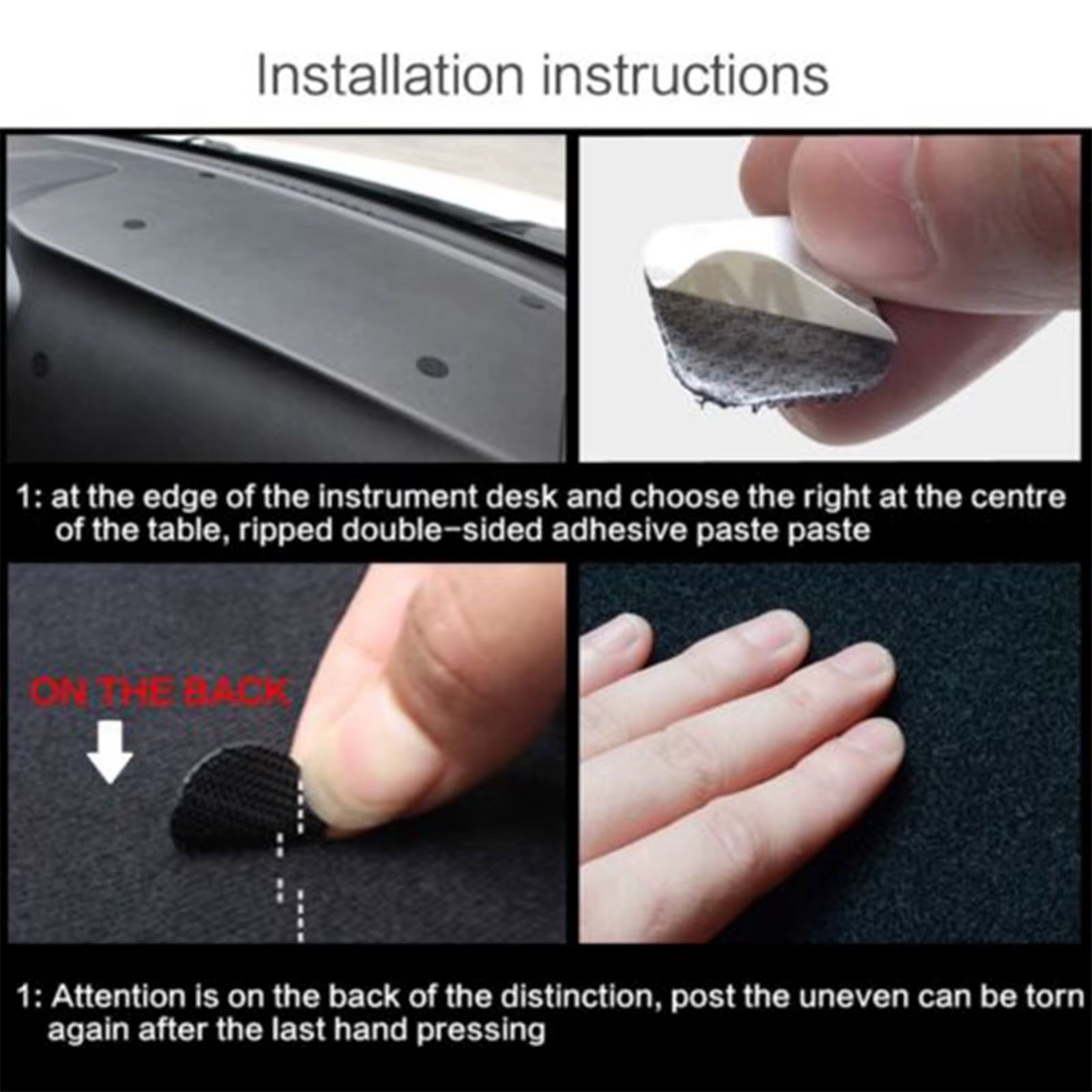 Car Dashboard Mat for Ford Focus ST RS 2012 2013 2014 2015 2016 2017 2018 Sunshade Protective Carpet Dash Mat Dashmat