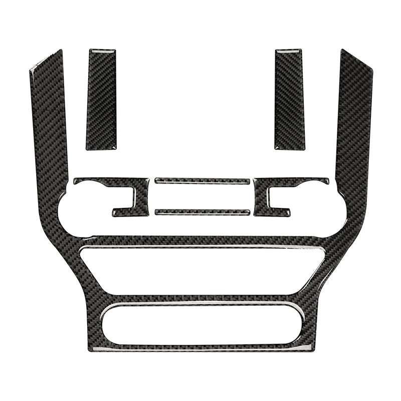 For Ford Mustang GT 2015-2021 Carbon Fiber Interior Car GPS Navigation Trim Frame Multi-Media Console Decoration Sticker Decal