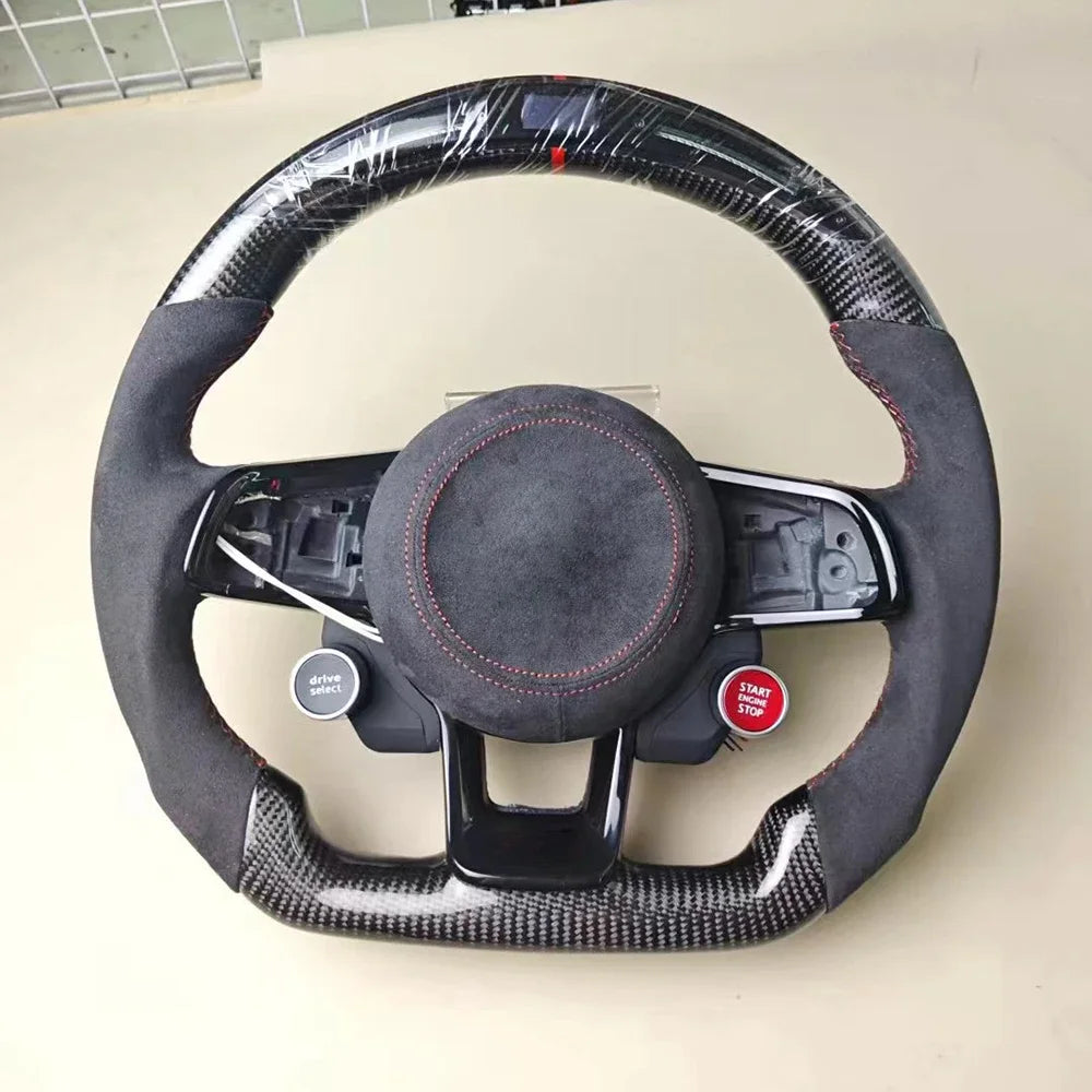 Fit for Volkswagen VW LED Carbon Fiber Steering Wheel GTI GTD Golf 7 MK7 Mk7.5 Scirocco Polo GTS R Line Customized Racing Wheel
