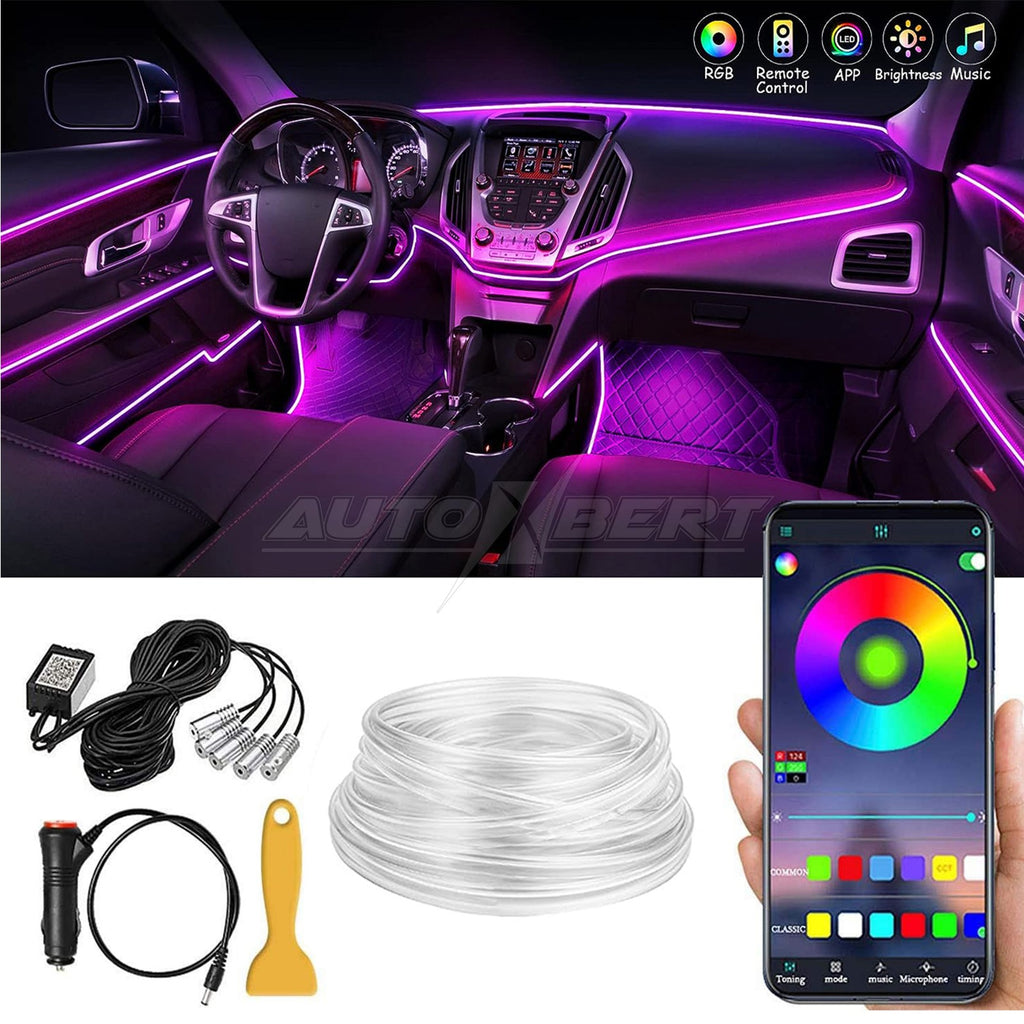 LED Car Interior Strip Light Atmosphere Neon Glow App-Control Ambient Light Kit