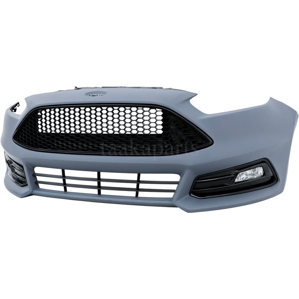 Front Bumper Cover Kit W/ Fog Light Upper Grill for Ford Focus ST 2015-2018